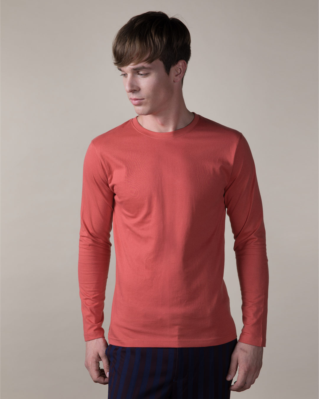 Shop Brick Red Full Sleeve T-Shirt-Back