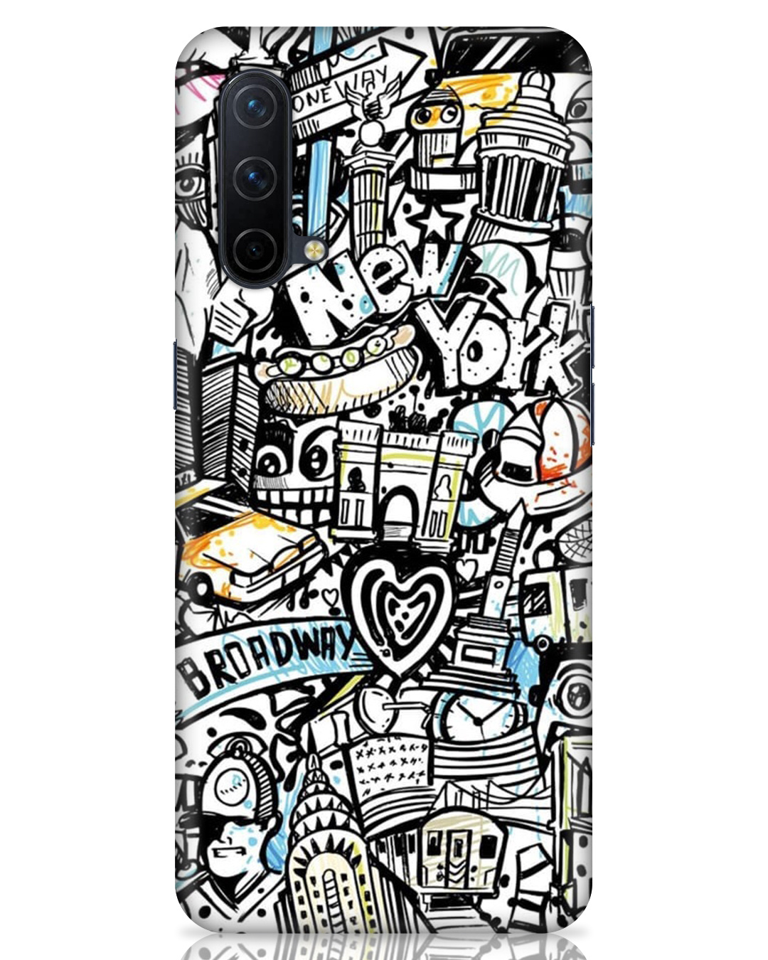 Shop Broadway Abstract Printed Designer Hard Cover For OnePlus Nord CE 5G (Impact Resistant)-Front