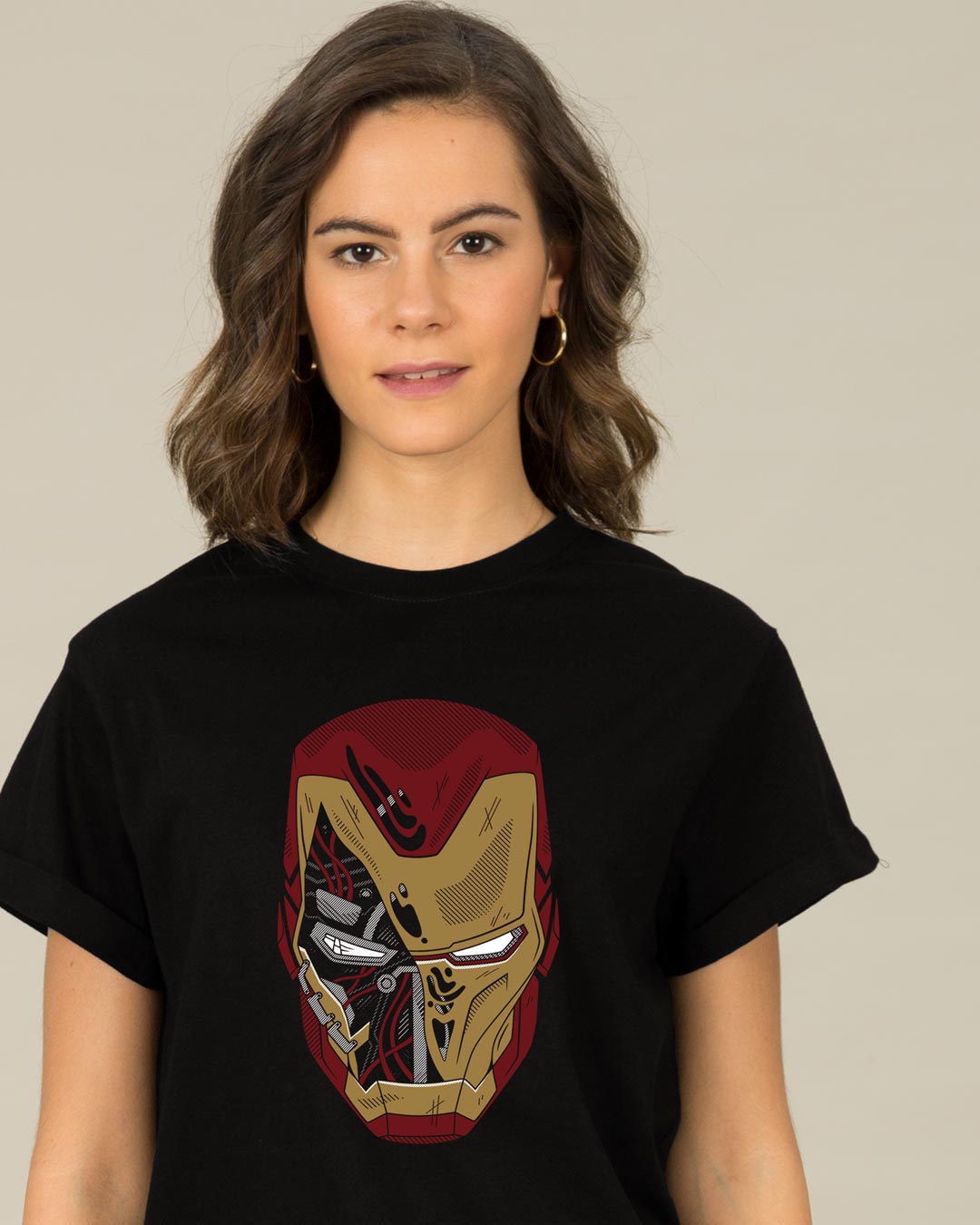 Shop Broken Stark Boyfriend T-Shirt (AVEGL)-Back