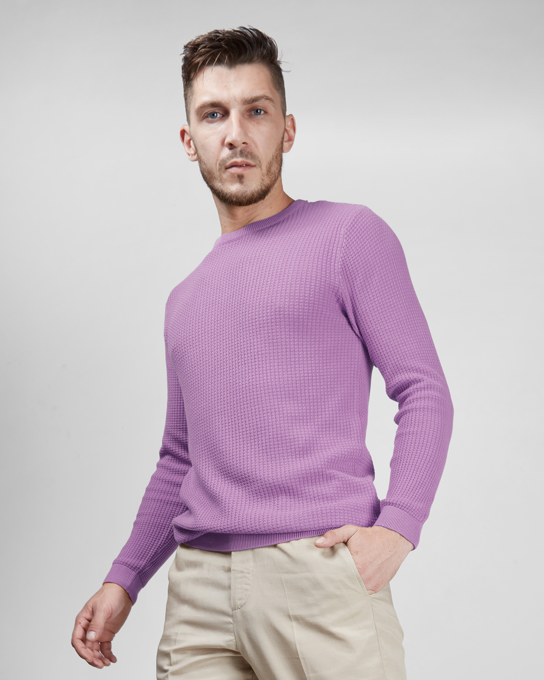 lilac mens sweater