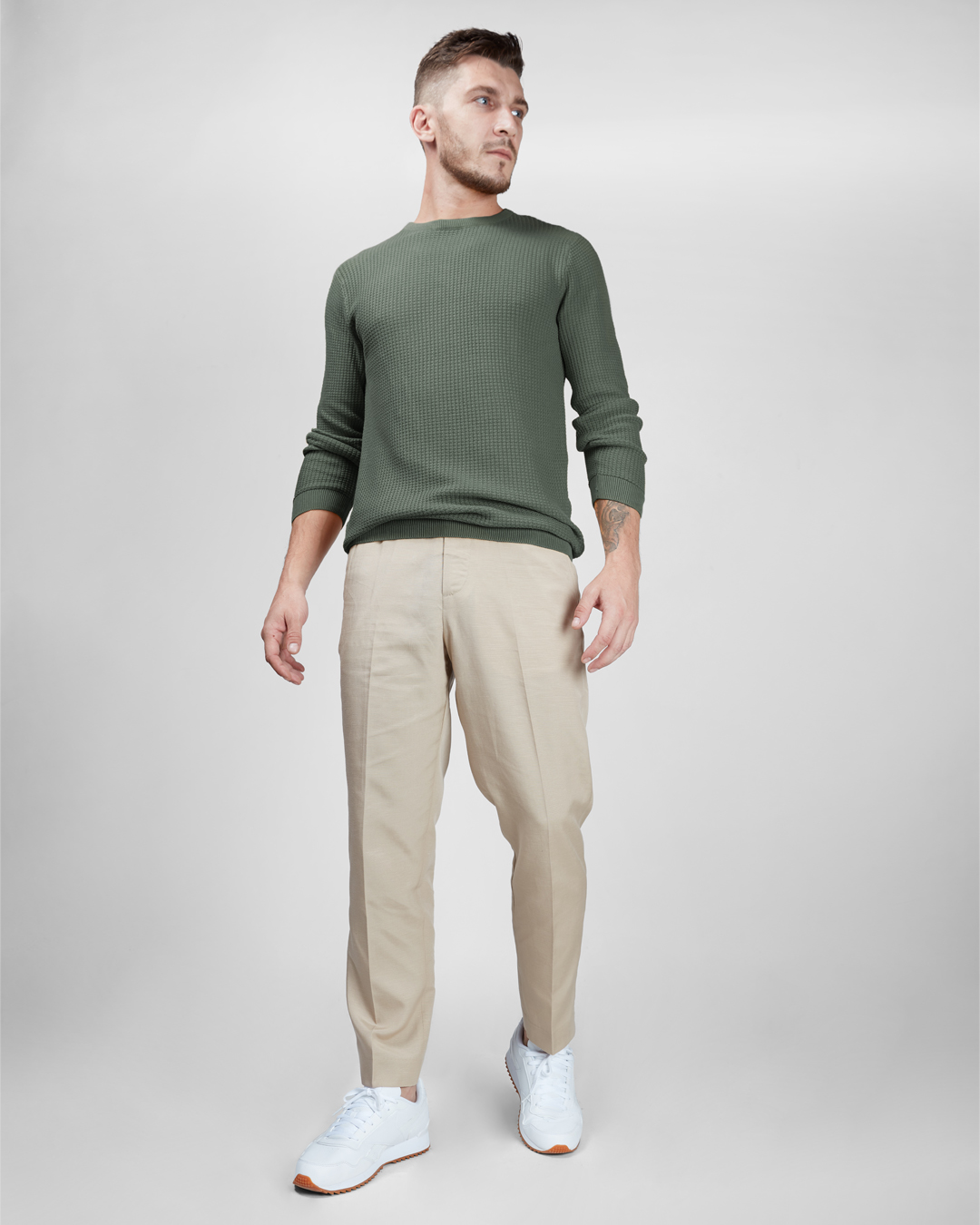 ShopOlive Waffle Sweater