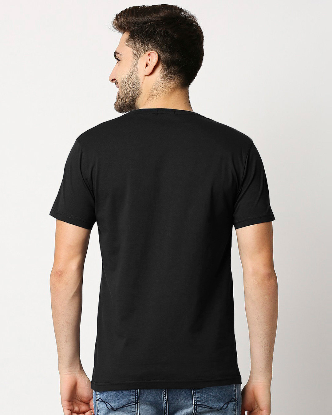 Shop Men's Black Brozone Mat Kar Typography T-shirt-Back