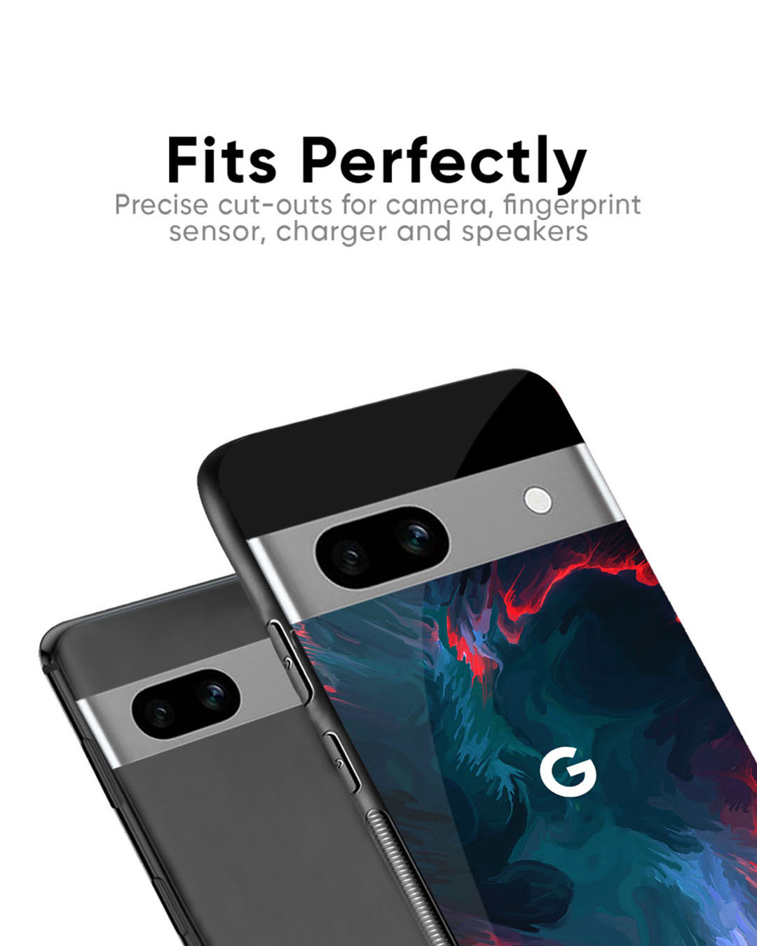 Shop Brush Art Premium Glass Case For Google Pixel 7A(Shock Proof, Scratch Resistant)-Back