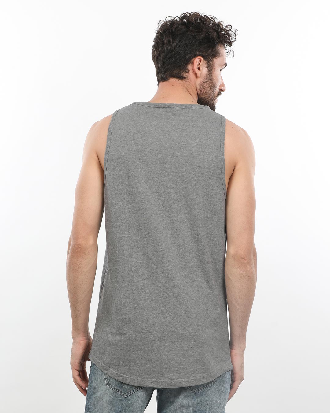 Shop Brushed Spiderman Logo Longline Vest (SPL)-Back