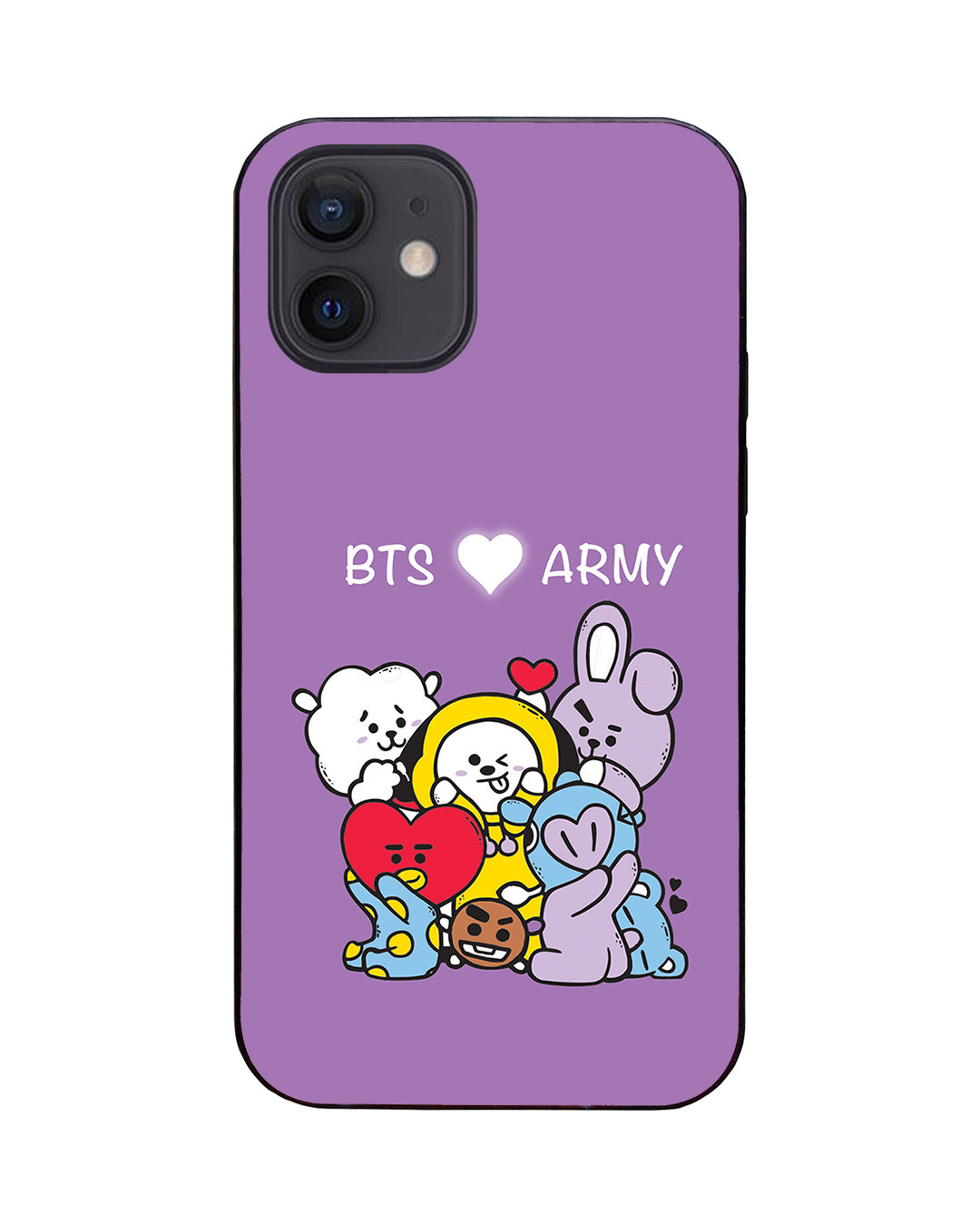 Shop BTS Characters LED Cover for iPhone 12-Back