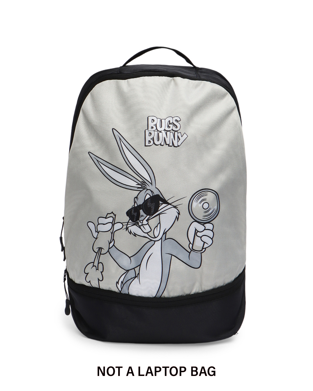 Shop Unisex Black Bugs Bunny Small Backpack-Back