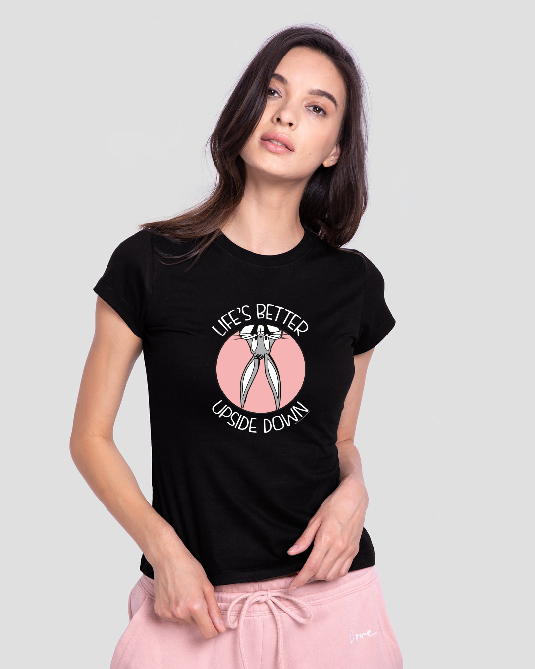 Shop Bugs Upside Down Half Sleeve Women's T-shirt (LTL)-Back