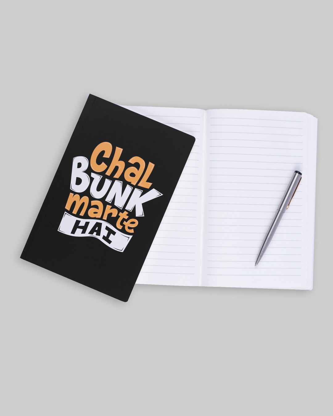 Shop Bunk Marte Hai Chal Notebook-Back