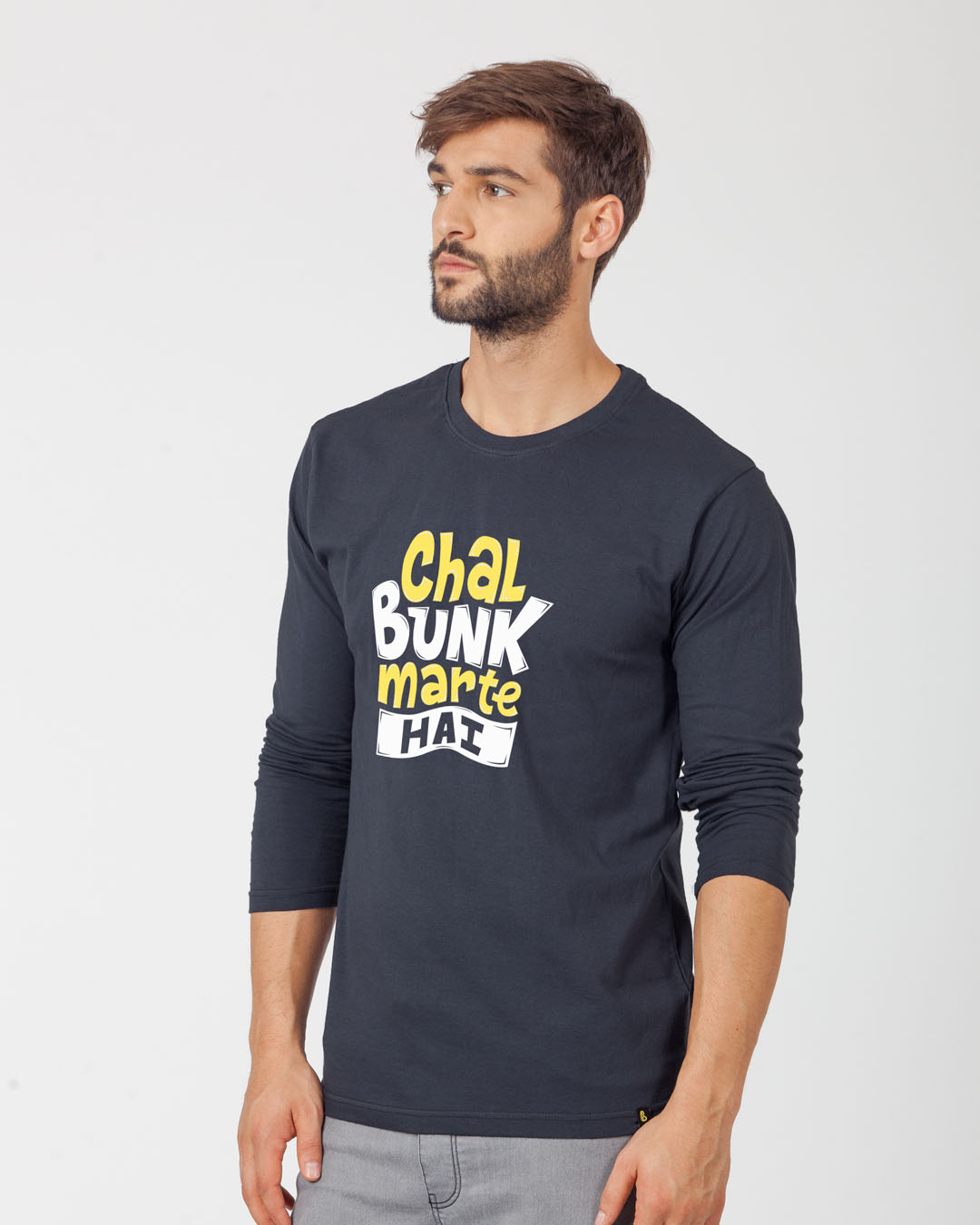 Shop Bunk Marte Hai Full Sleeve T-Shirt-Back