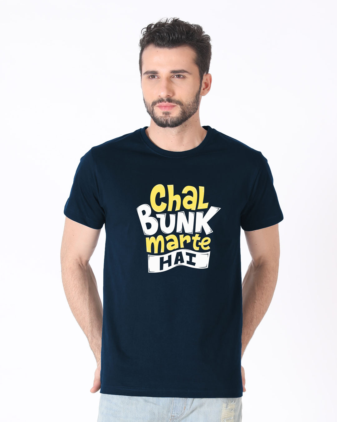 Shop Bunk Marte Hai Half Sleeve T-Shirt-Back
