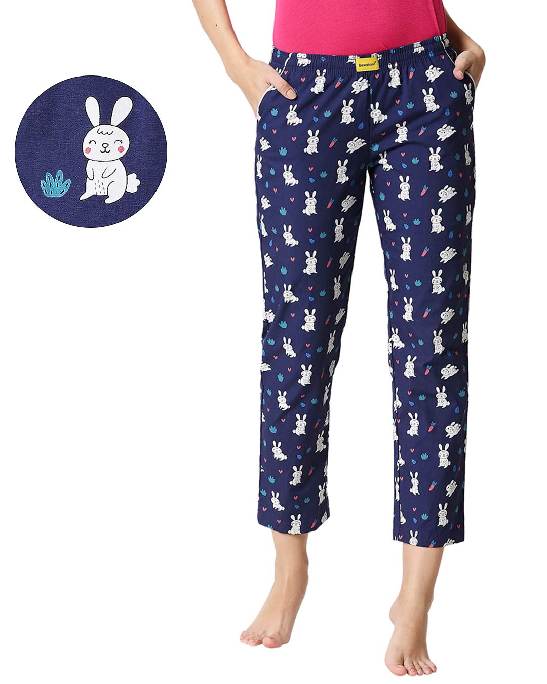 Buy Bunny Rabbit Pyjama for Women blue Online at Bewakoof