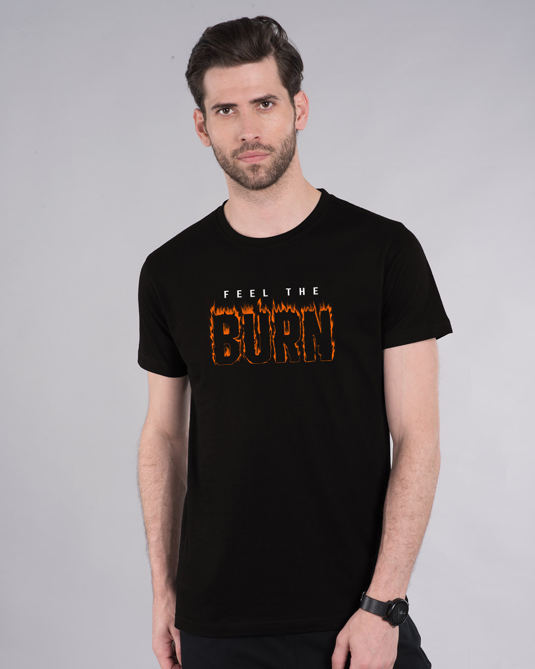 Shop Burning Half Sleeve T-Shirt-Back