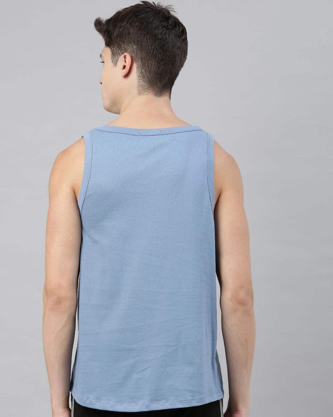 Shop Alaas Majbor Turquoise Blue Vest-Back