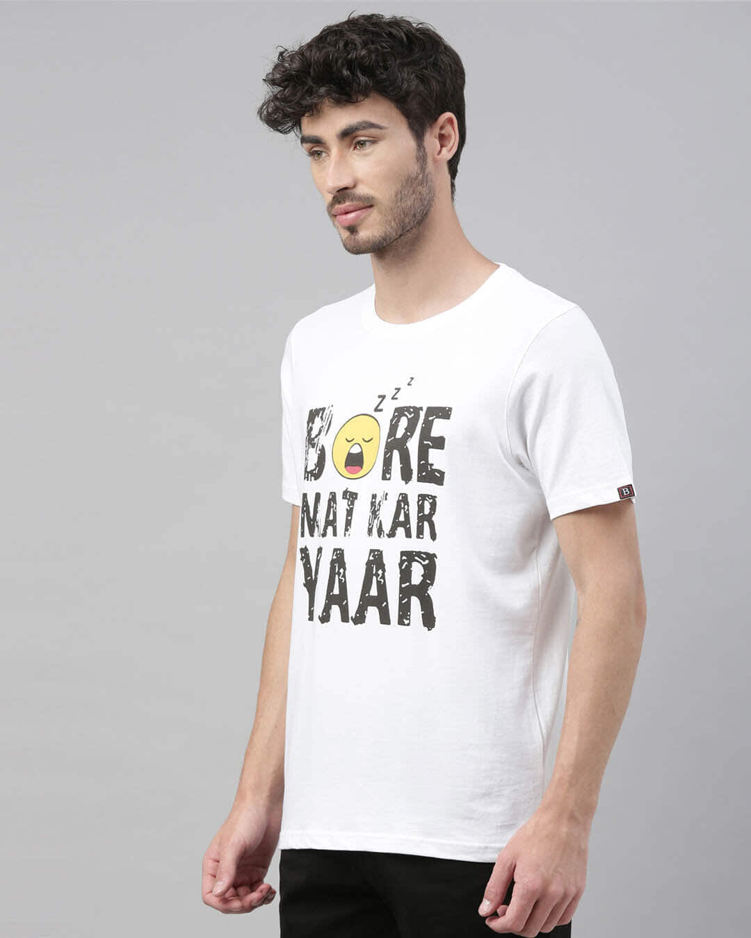 Shop Bore Mat Kar Yaar Printed T-Shirt-Back