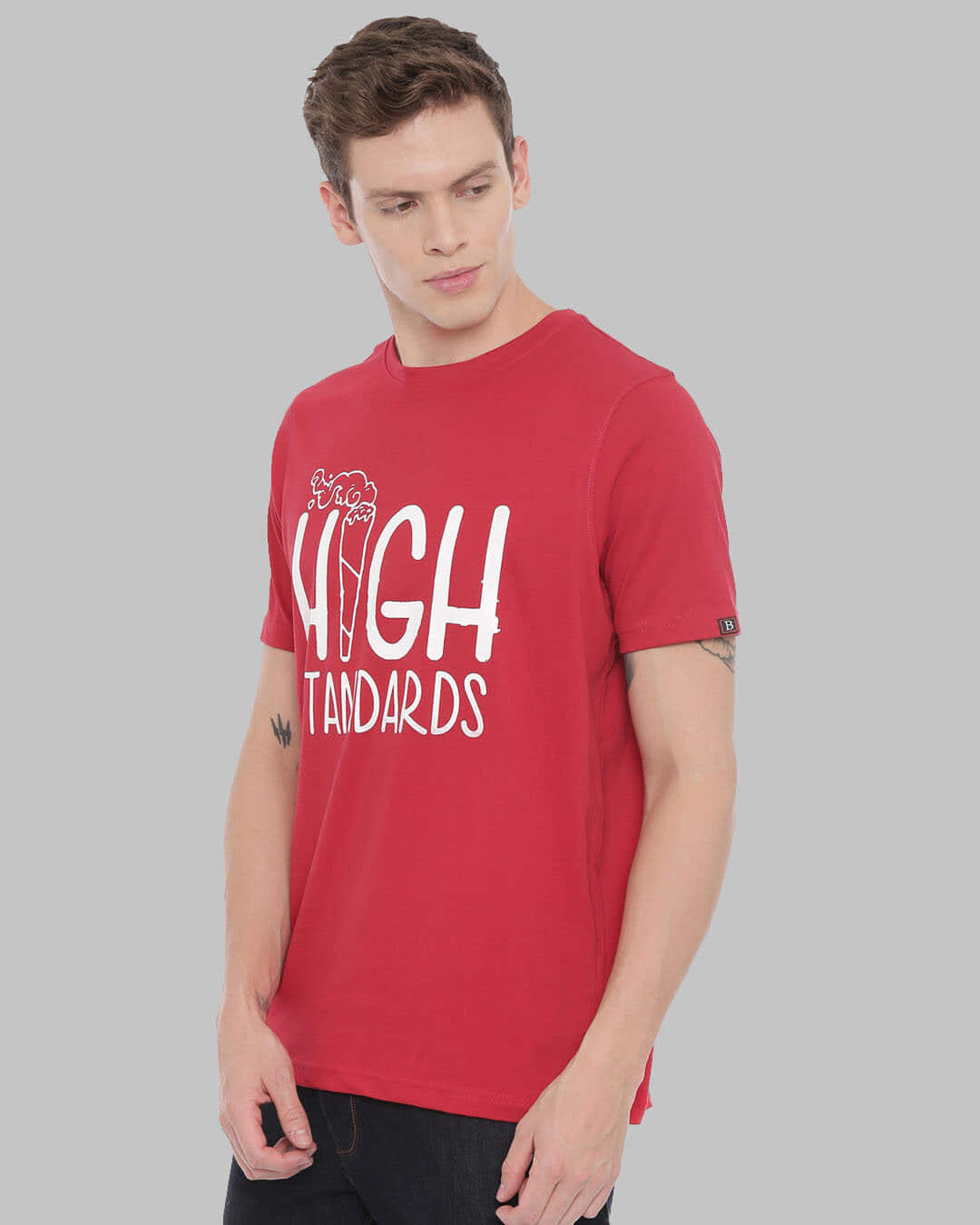 Shop High Standard Printed T-Shirt-Back