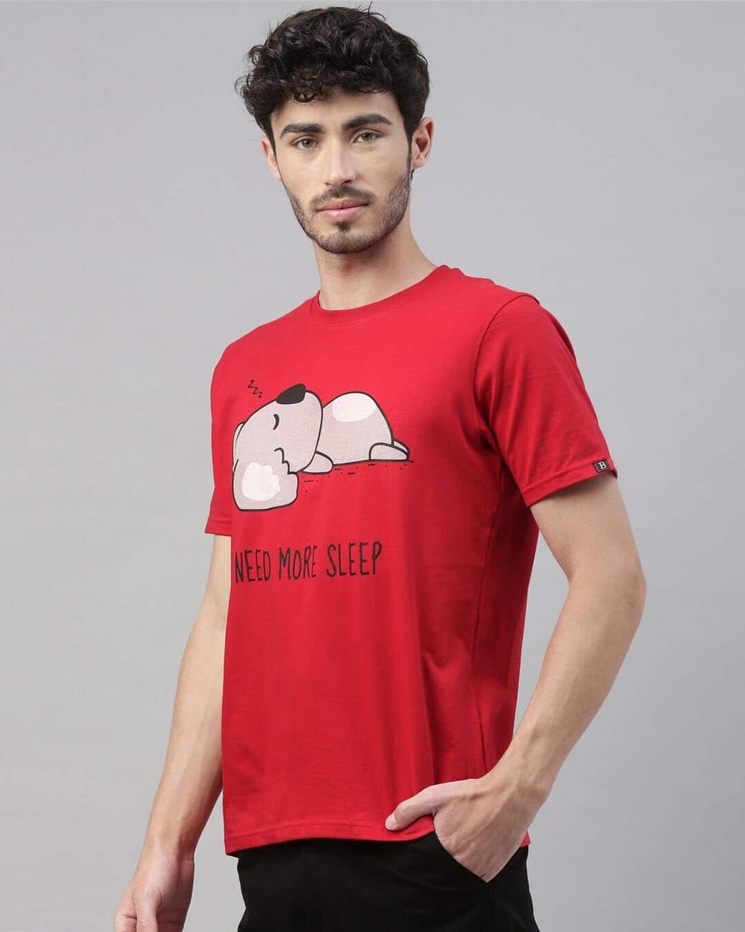 Shop Need More Sleep Printed T-Shirt-Back