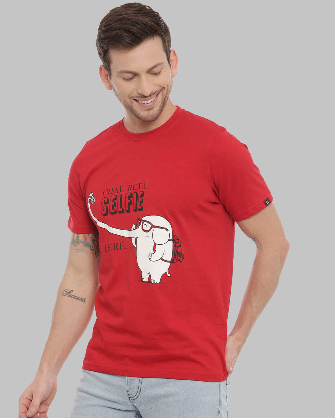 Shop Selfie Printed T-Shirt-Back