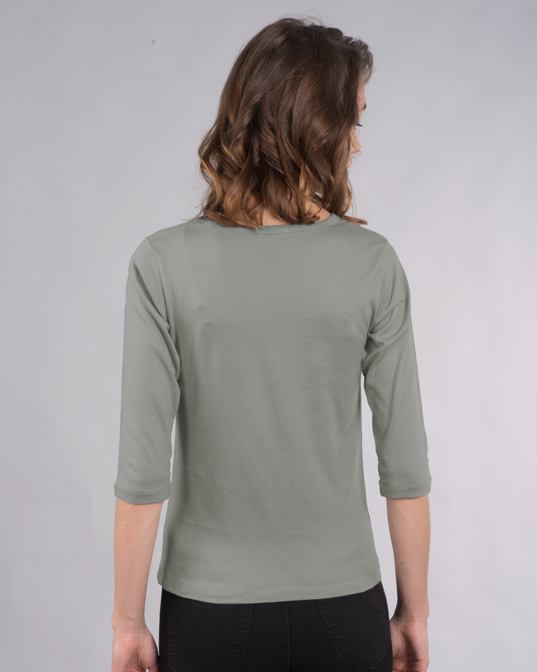 Shop Busy Doing Nothing Round Neck 3/4th Sleeve T-Shirt-Back
