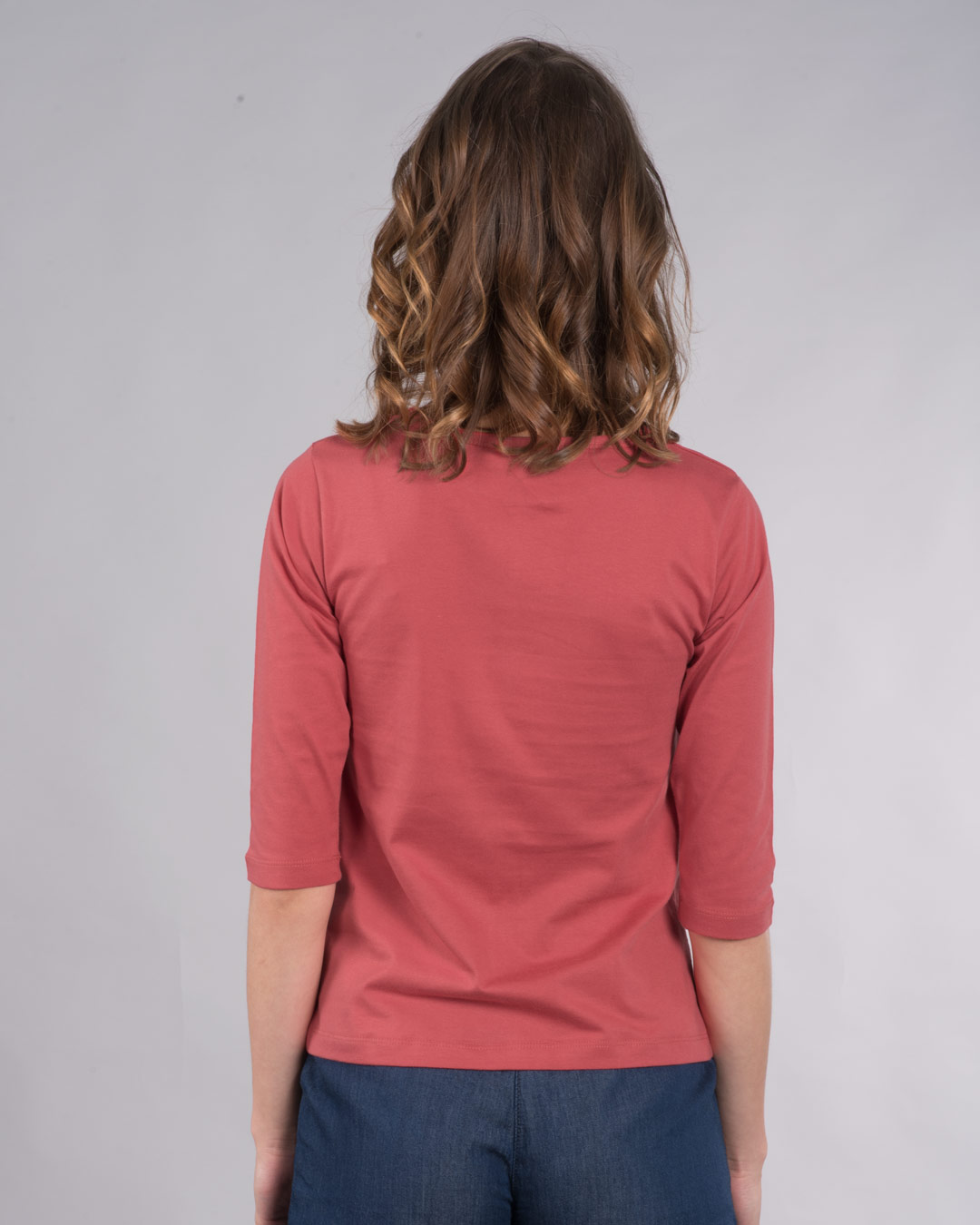 Shop Busy Doing Nothing Round Neck 3/4th Sleeve T-Shirt-Back