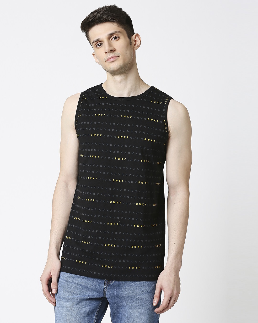 Shop BWKF Cross AOP Vest-Back