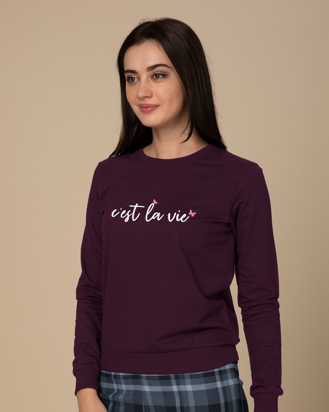 Shop C'est La Vie Sweatshirt-Back