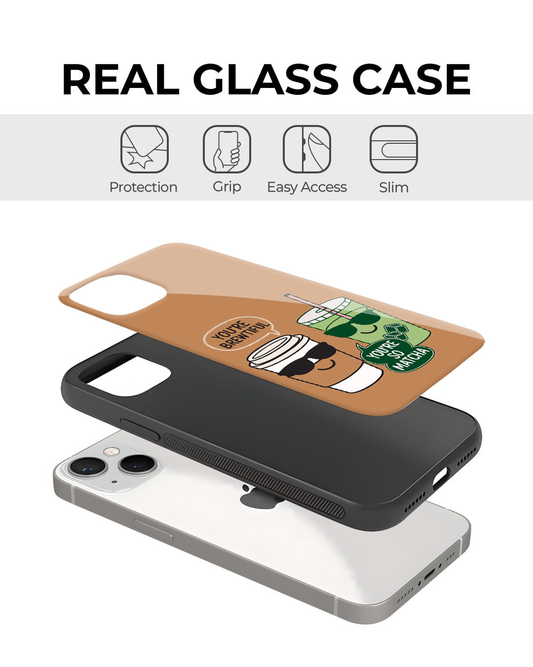 Shop Cafe Crush Premium Glass Cover for Apple iPhone 13 Pro-Back
