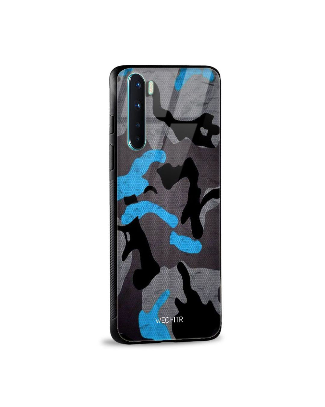 Shop Camouflage Printed Premium Glass Cover for OnePlus Nord (Shock Proof, Lightweight)-Back