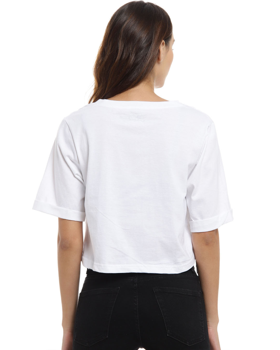 Shop Casual Raglan Sleeve Printed Women White Top-Back