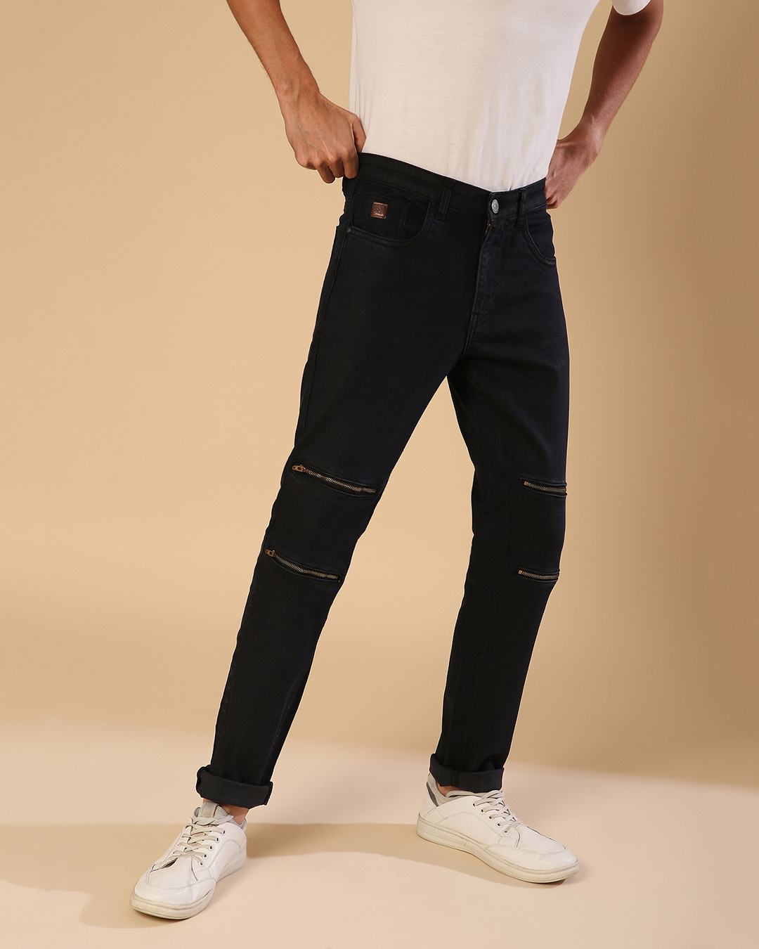 Buy Campus Sutra Men's Black Regular Fit Jeans for Men Black Online at ...