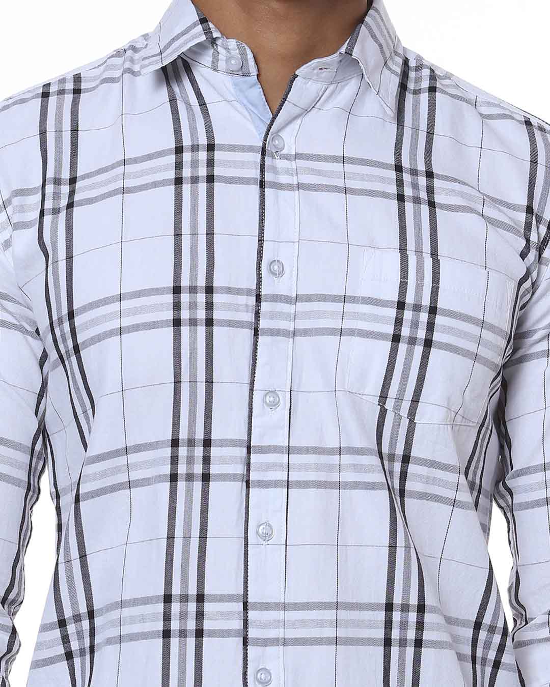 ShopMen Checks Casual Stylish Spread Shirt