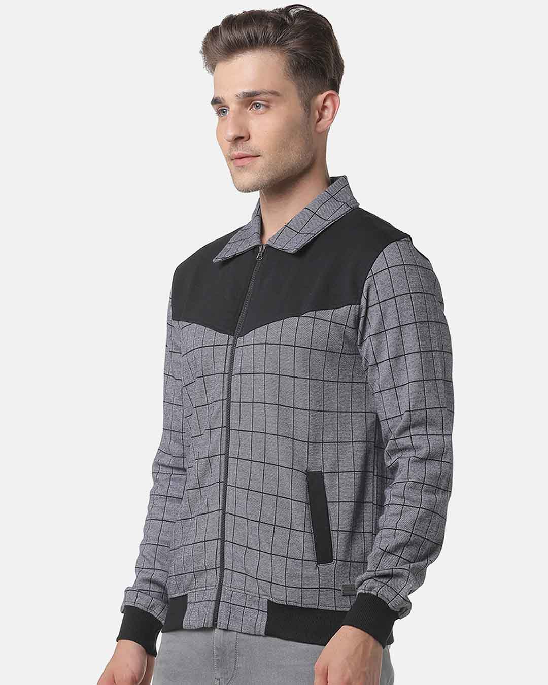 Shop Men Checks Stylish Casual Jacket-Back