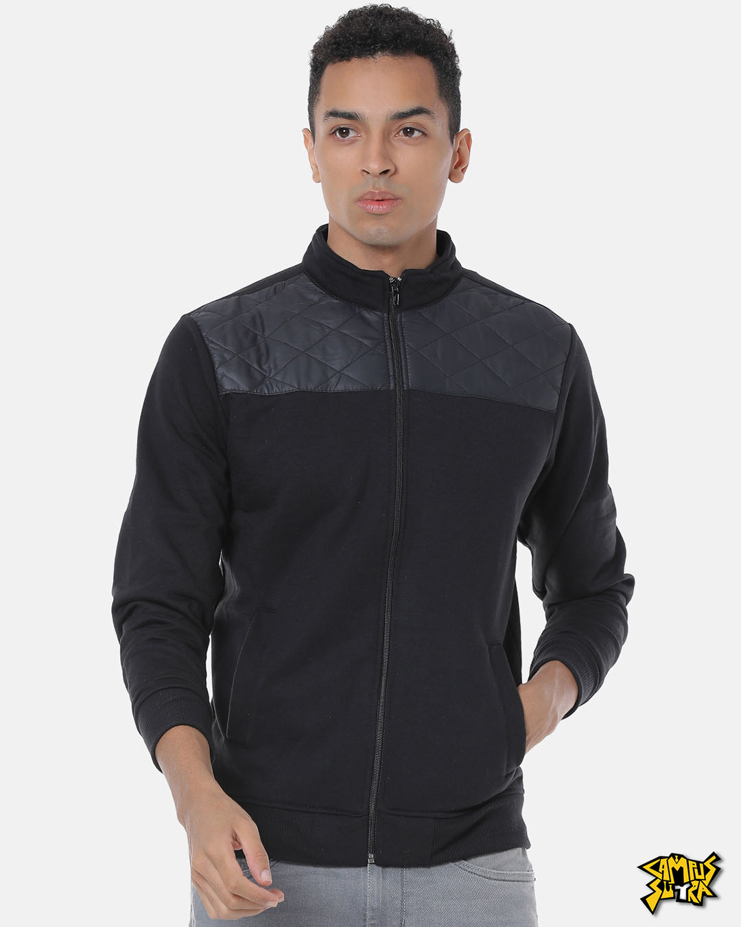Buy CAMPUS SUTRA Solid Cotton Regular Fit Men's Jacket | Shoppers Stop