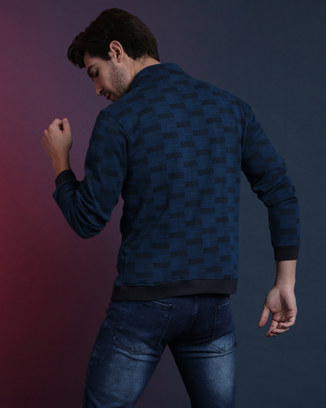 Buy Campus Sutra Men's Blue Checkered Regular Fit Jacket Online at Bewakoof