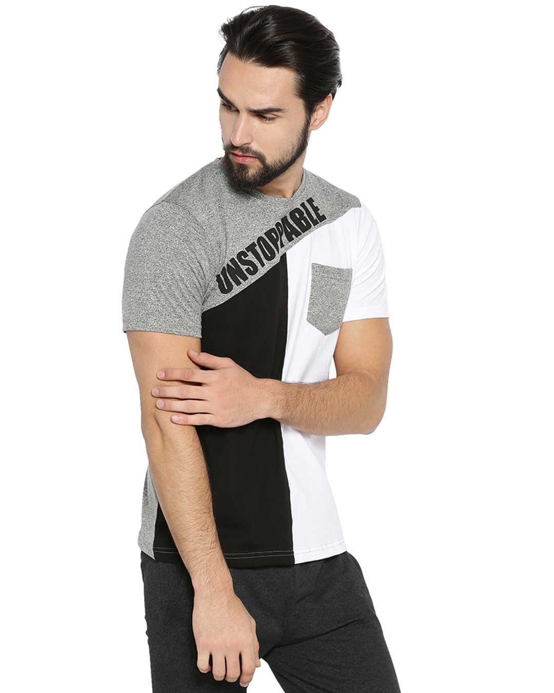 Shop Men's Unstoppable Typography Half Sleeve T-shirt-Back