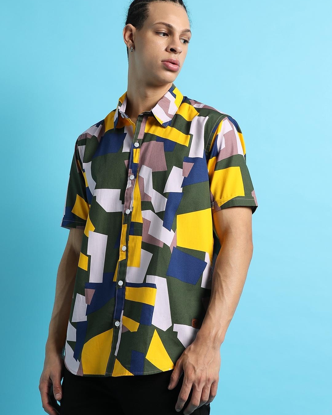 Shop Men's Multicolor Abstract Printed Shirt-Back