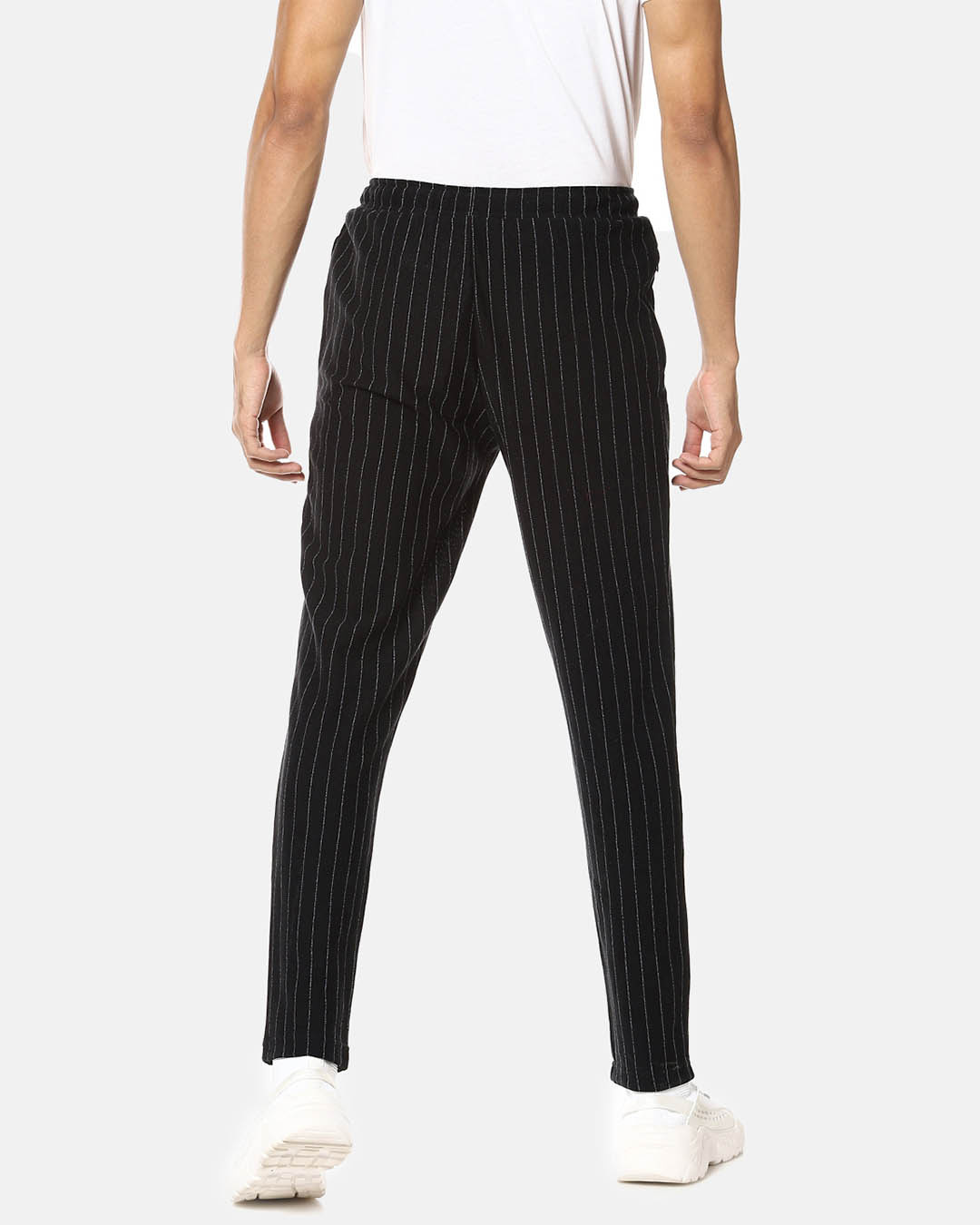 Shop Men's Stylish Black Track Pants-Back