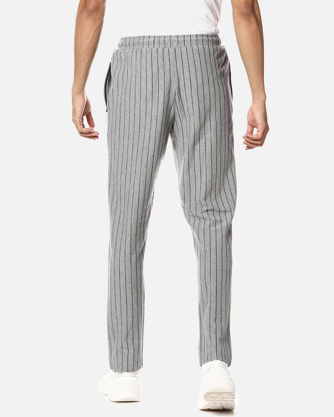 Shop Men's Stylish Grey Track Pants-Back