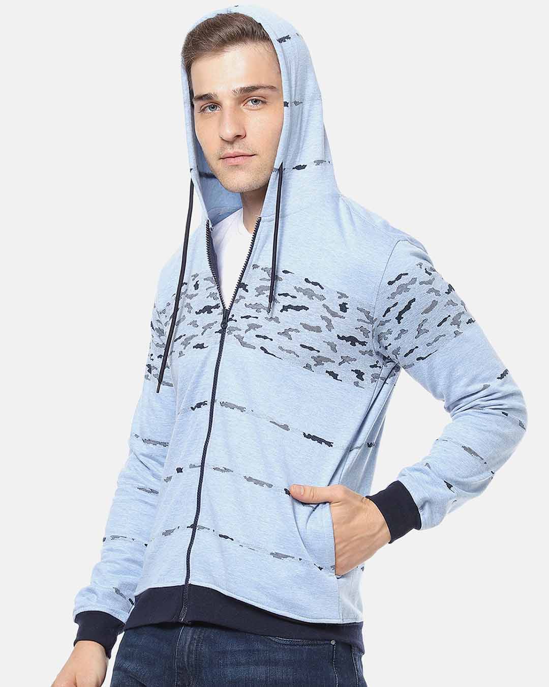 Shop Men's Stylish Camouflage Casual Hooded Sweatshirt-Back
