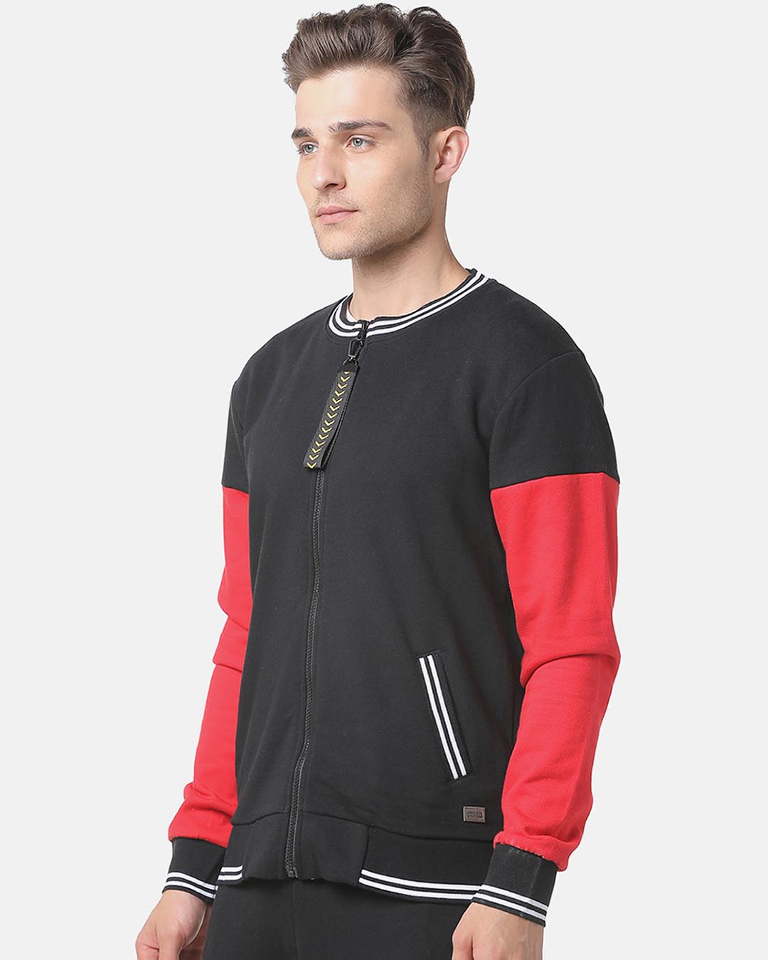 Shop Full Sleeve Colorblocked Men Casual Sweatshirt-Back