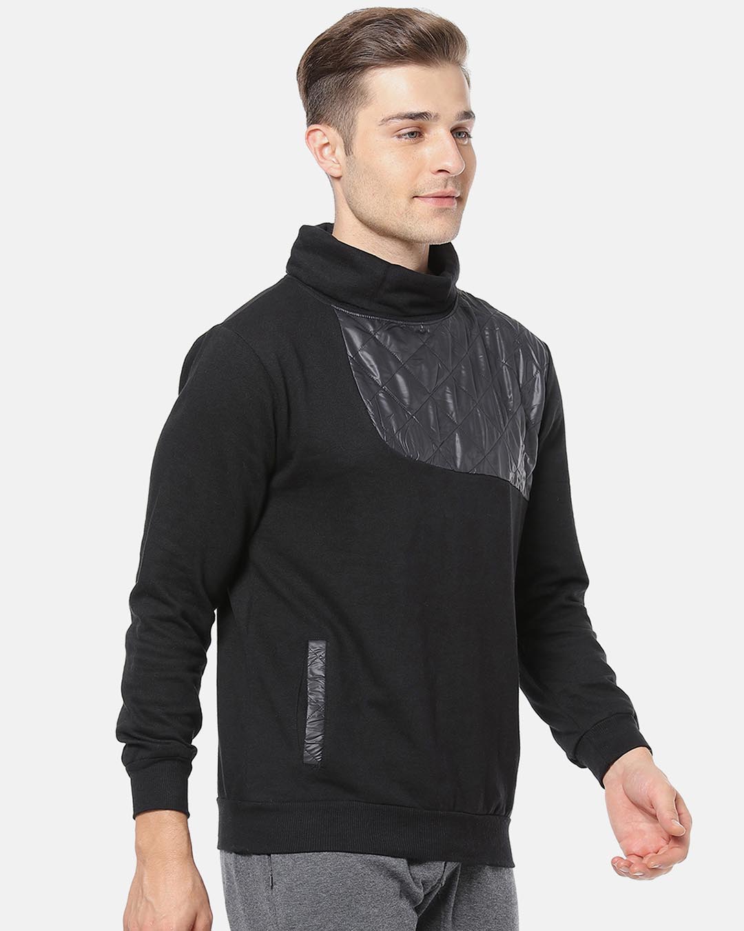 Shop Men Full Sleeve Solid Stylish Sweatshirt-Back