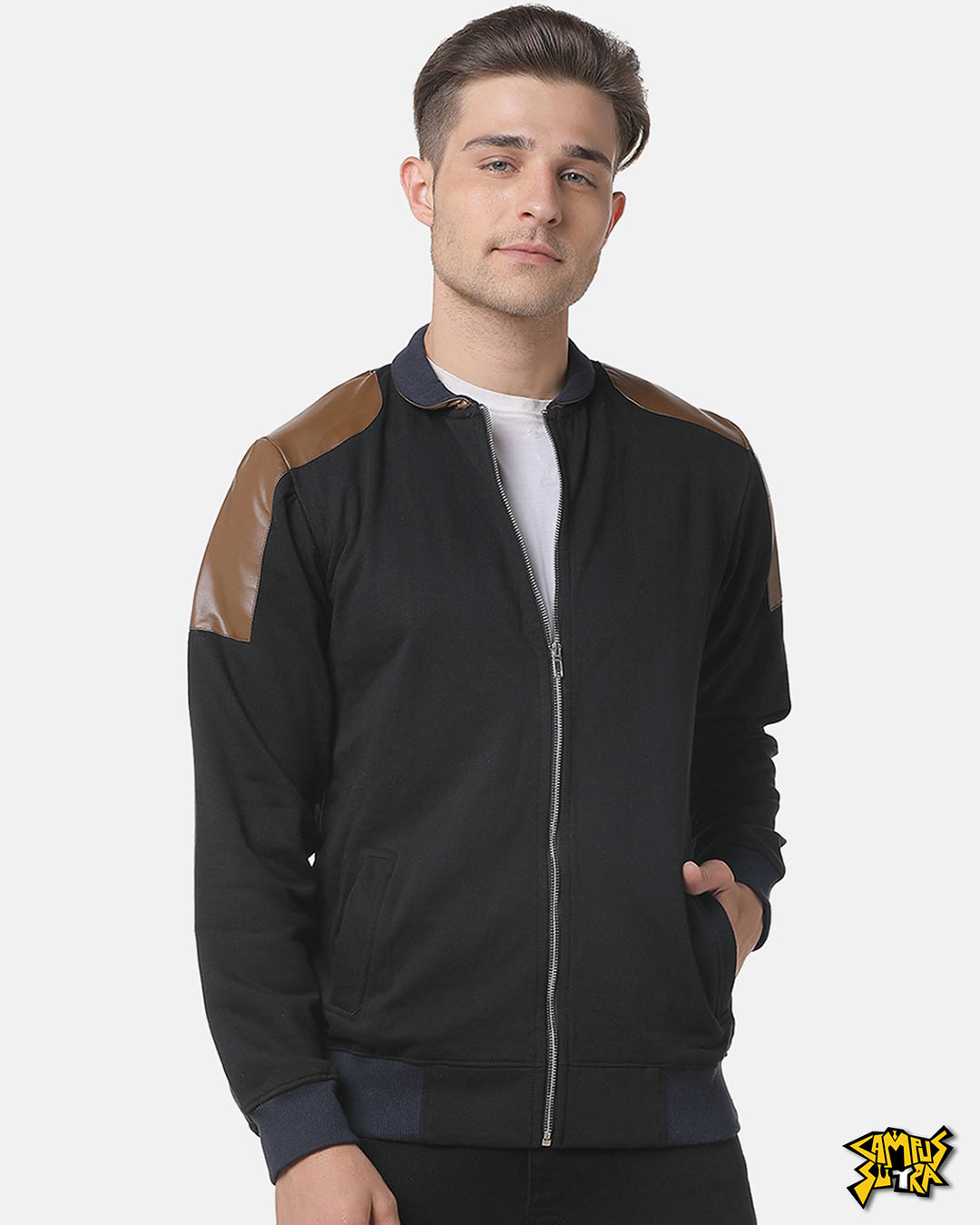 Campus Sutra Men Solid Stylish Casual Jacket