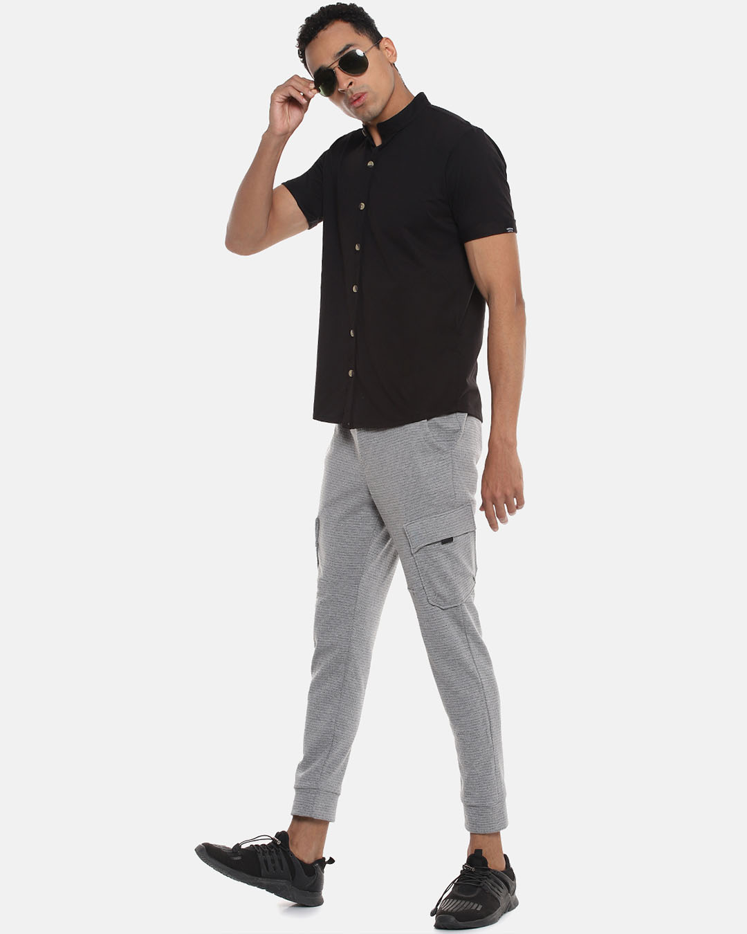 ShopMen Solid Stylish Half Sleeve Casual Shirts-Full