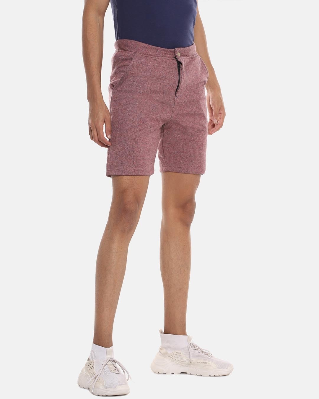 Shop Men's Solid Stylish Sports & Evening Shorts-Back