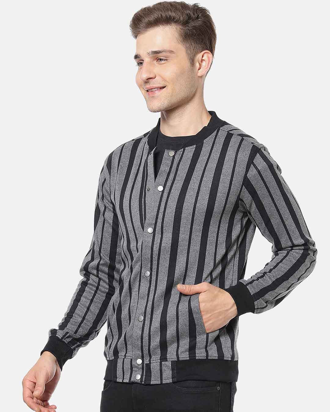 Shop Men Striped Stylish Casual Jacket-Back