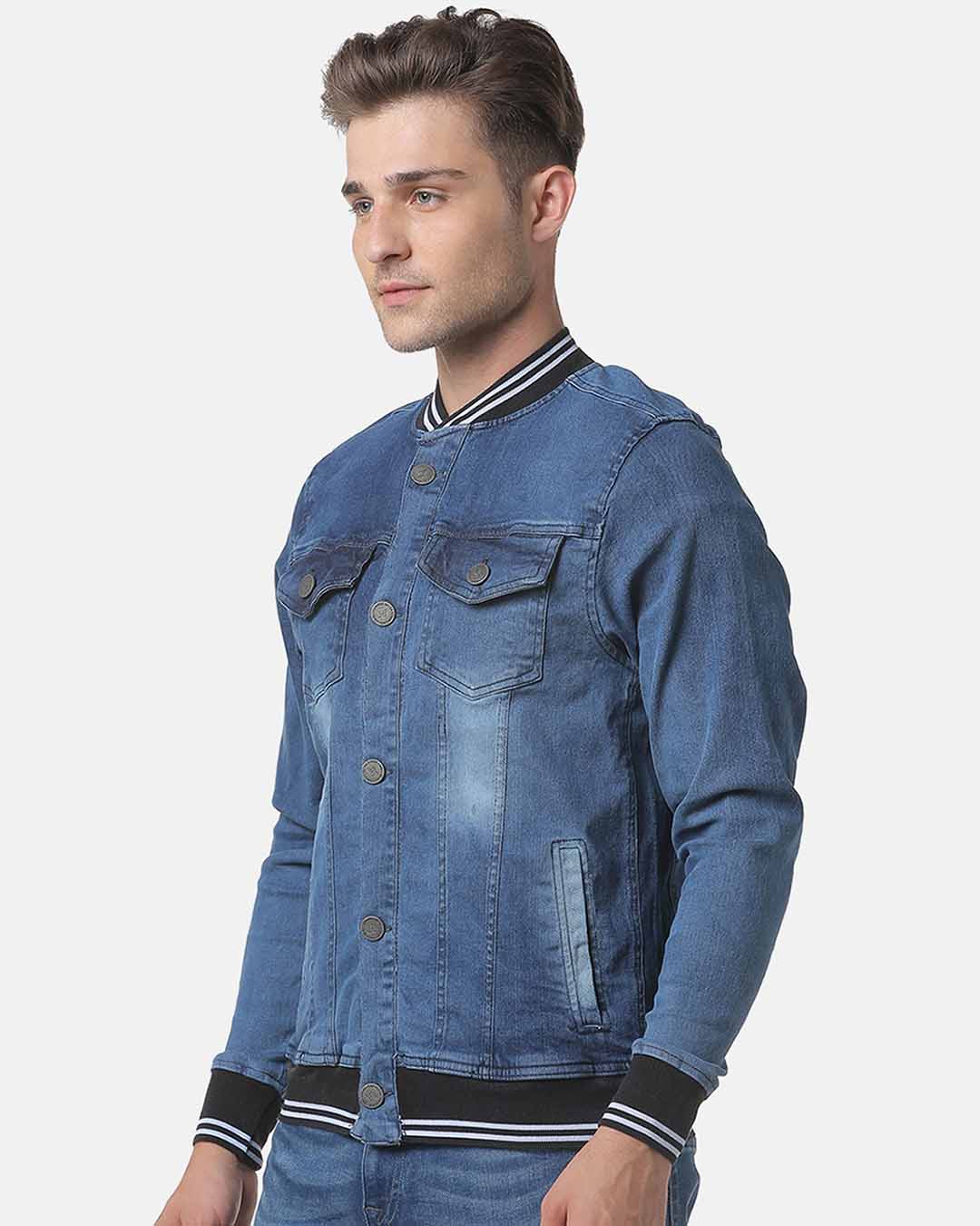 Shop Men's Stylish Full Sleeve Denim Jacket-Back