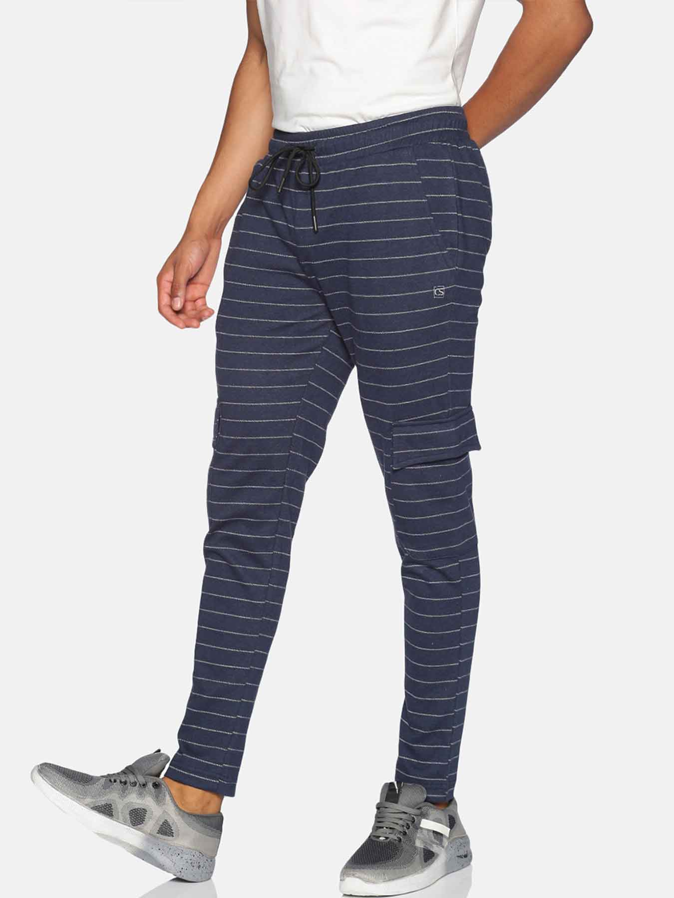 Shop Men's Stylish Striped Casual & Evening Track Pants-Back