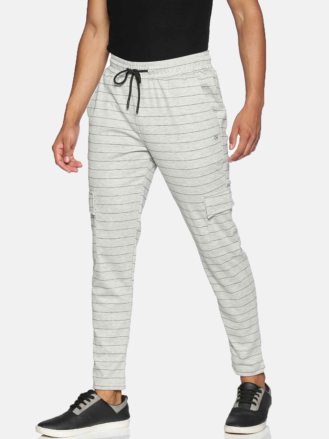 Shop Men's Stylish Striped Casual & Evening Track Pants-Back