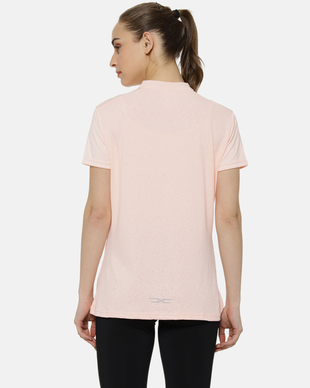 Shop Pink Plain Jersey Top-Back