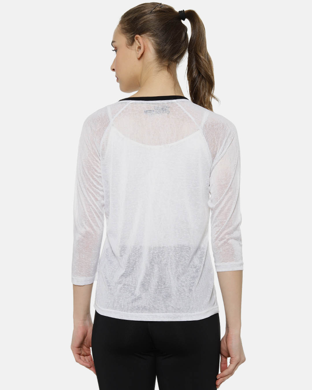 Shop White Solid Casual Top-Back