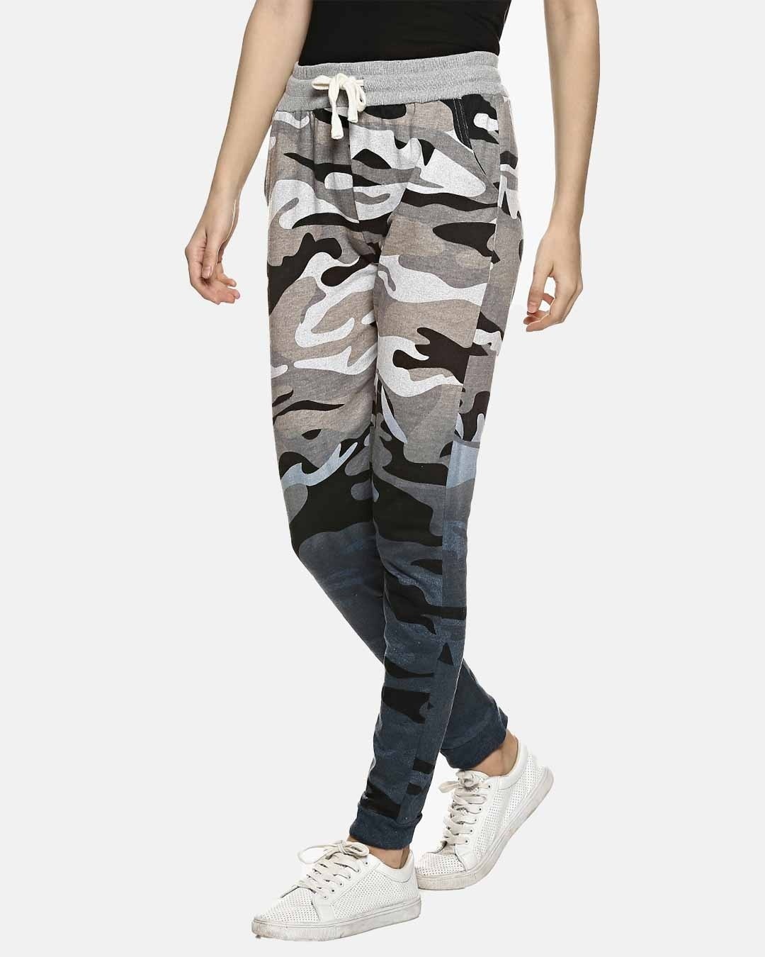 Shop Women Camouflage Stylish Track Pants-Back